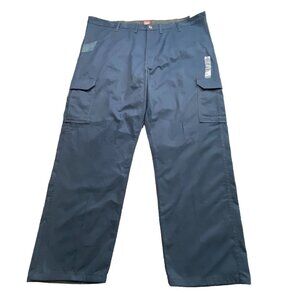 Wrangler Workwear Pants Mens 44x30 Blue Cargo 7 Pocket Pants‎ Relaxed Fit NWT